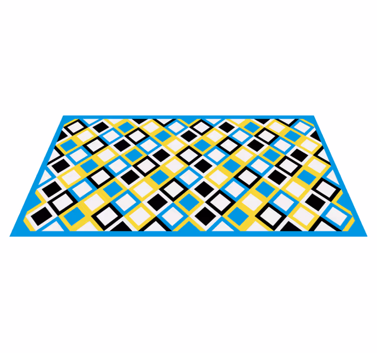 Tapis vinyles géométriques motif géométrique à losanges - TenStickers