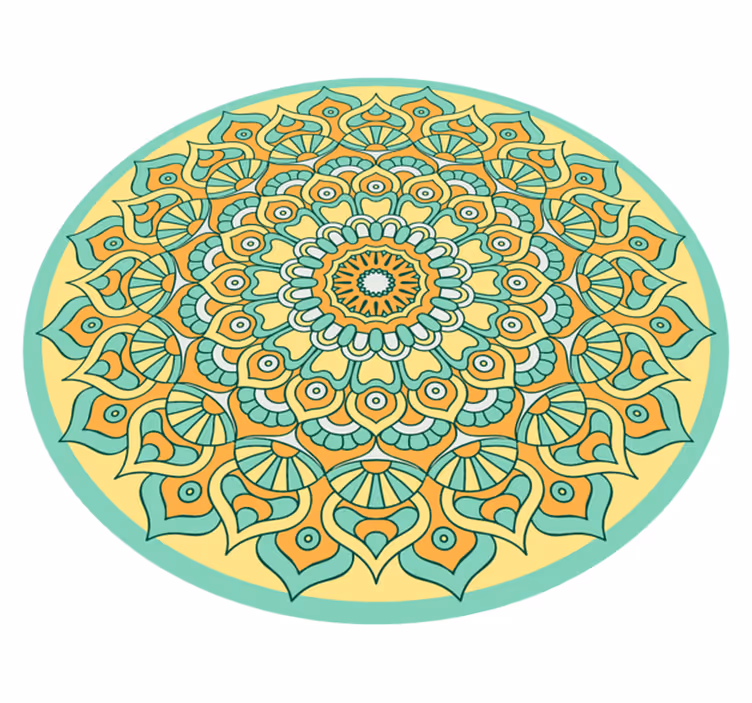 Tapis vinyle mandala forme circulaire - TenStickers