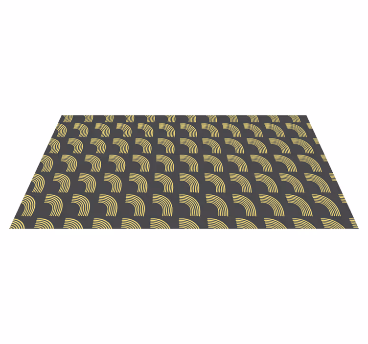 Tapis vinyle rayures motifs d'arcs géométriques - TenStickers