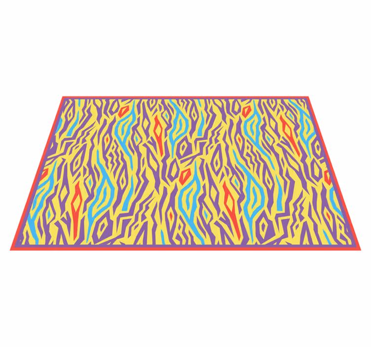 Tapis vinyles géométriques rayures zébrées abstraites - TenStickers