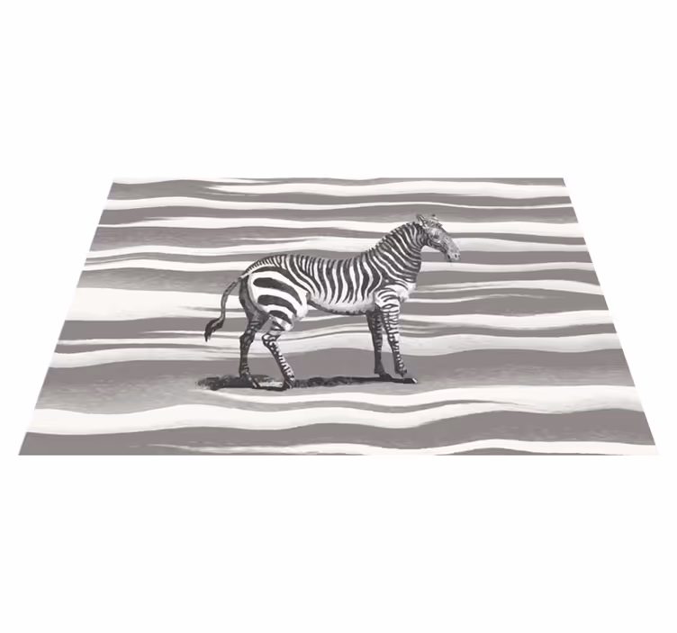 Tapis vinyle animal zèbre rayé - TenStickers
