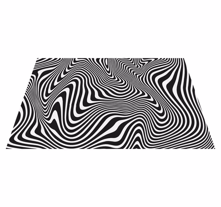 Tapis vinyles géométriques modèle d'onde optique - TenStickers