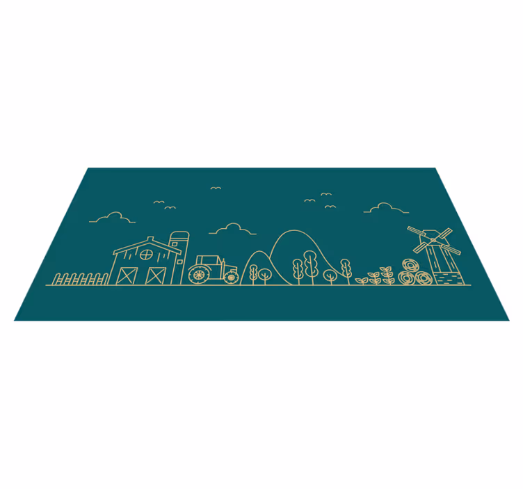 Tapis vinyle jeux jeu de ferme éducatif - TenStickers