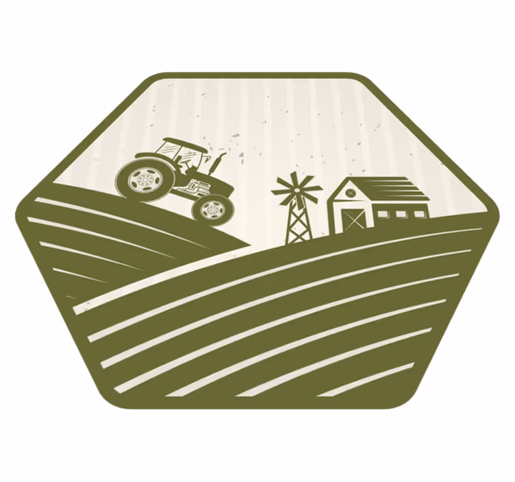 Tapis vinyle nature scène de ferme rurale - TenStickers