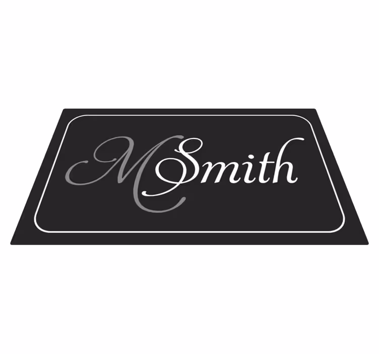 Tapis vinyle moderne Design moderne avec initiale et nom - TenStickers