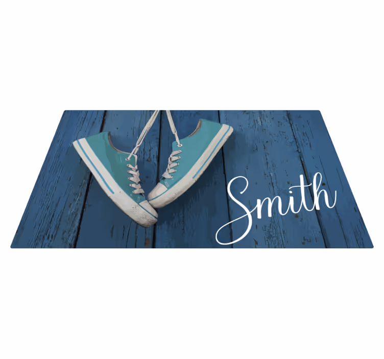 Tapis vinyle texture personnalisation de baskets - TenStickers