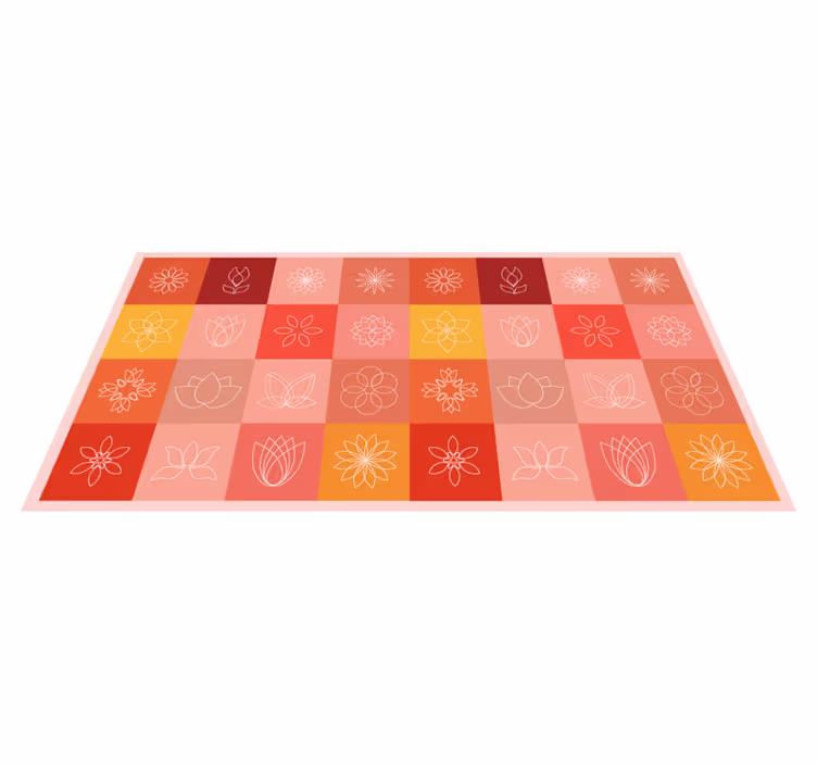 Tapis vinyle fleurs et plantes palette de dégradés floraux - TenStickers