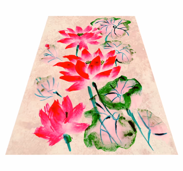 Tapis vinyle fleurs et plantes Éclat floral élégant - TenStickers