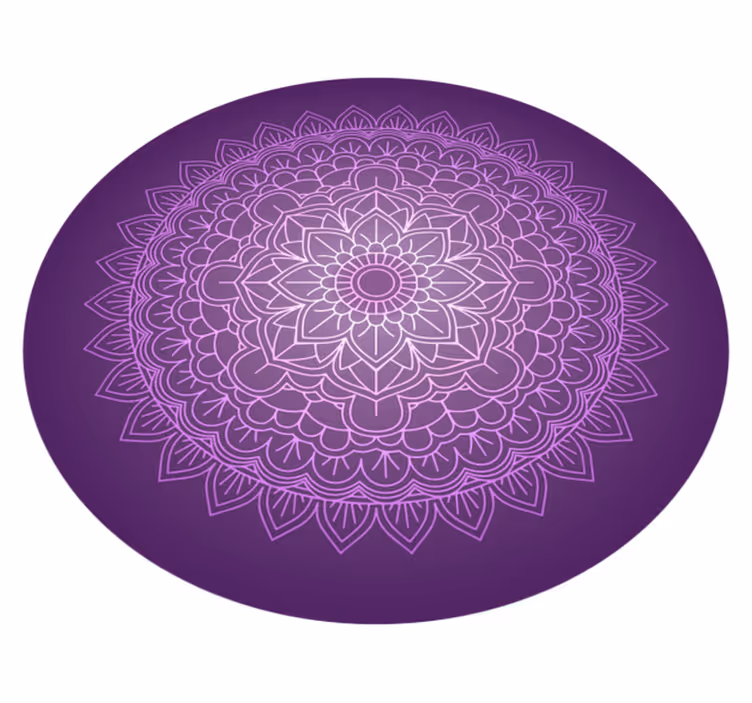 Tapis vinyle mandala design rond - TenStickers