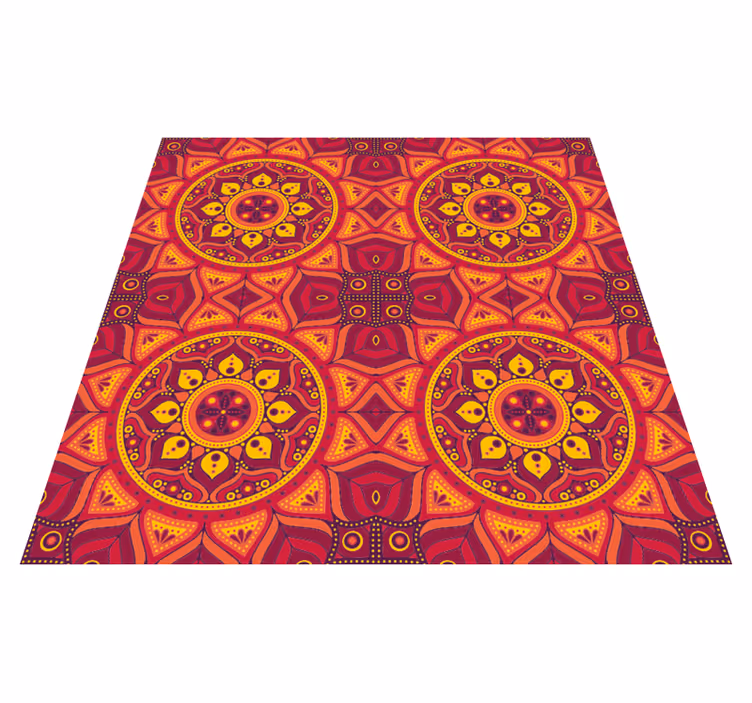 Tapis vinyle mandala symétrie inspirée du mandala - TenStickers