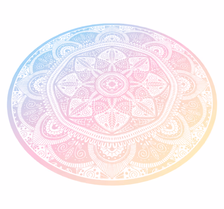 Tapis vinyle mandala motif en dégradé - TenStickers