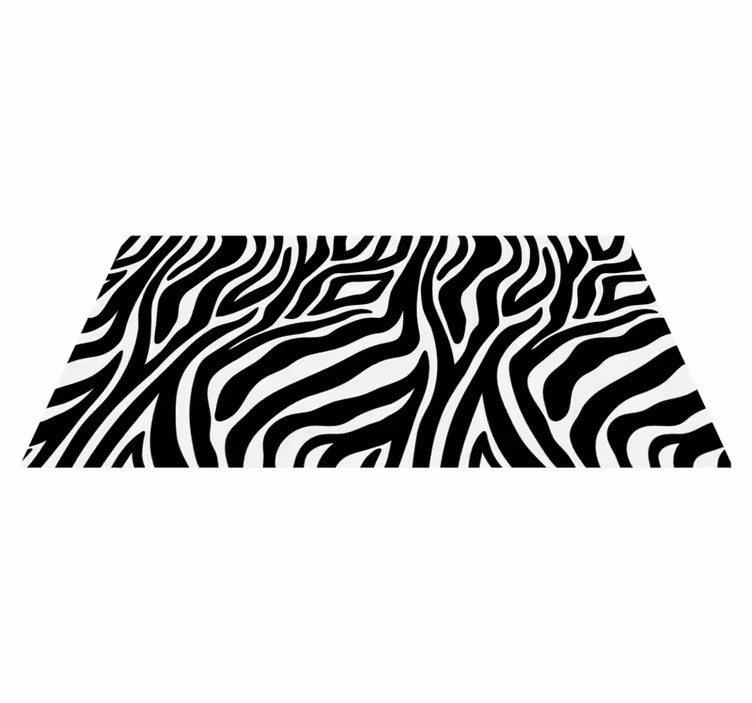 Tapis vinyle animal print zébré - TenStickers