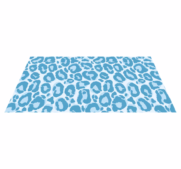 Tapis vinyle animal print taches bleues - TenStickers