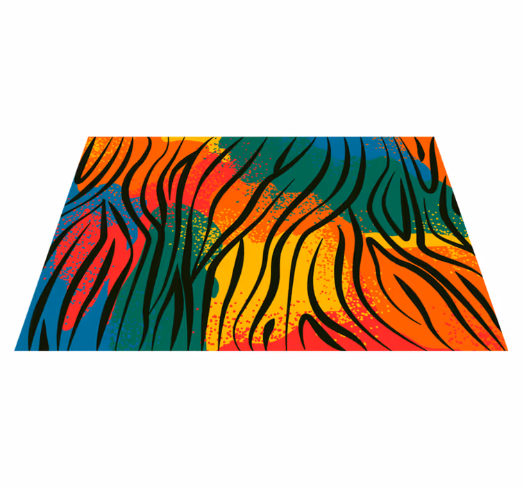 Tapis vinyle nature motif naturel coloré - TenStickers