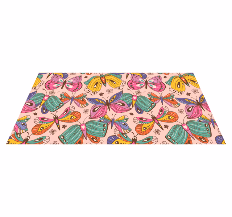 Tapis vinyle autres tapis motif papillon coloré - TenStickers