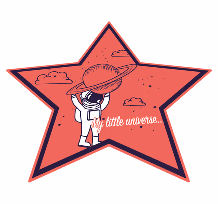 Tapis vinyle pour enfants explorateur d'étoiles astronaute - TenStickers