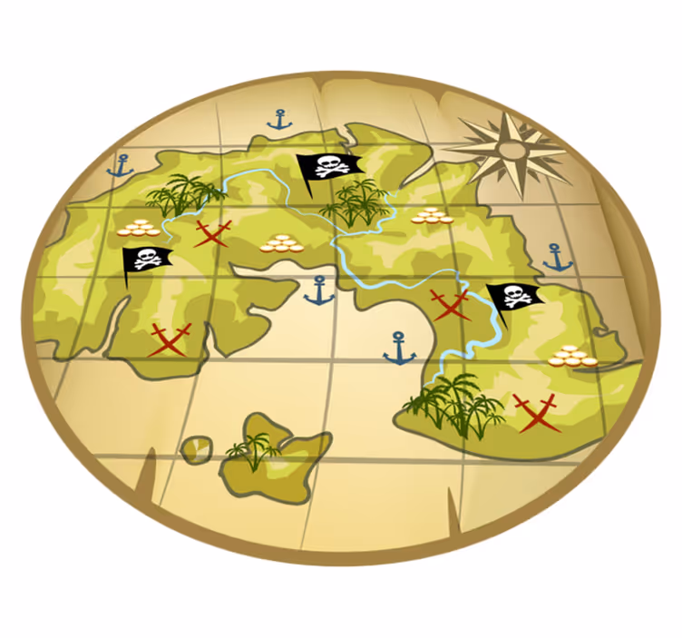 Tapis vinyle jeux aventure de chasse au trésor - TenStickers