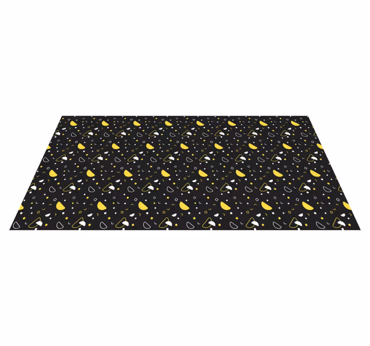 Tapis vinyle rayures motif géométrique de citron - TenStickers