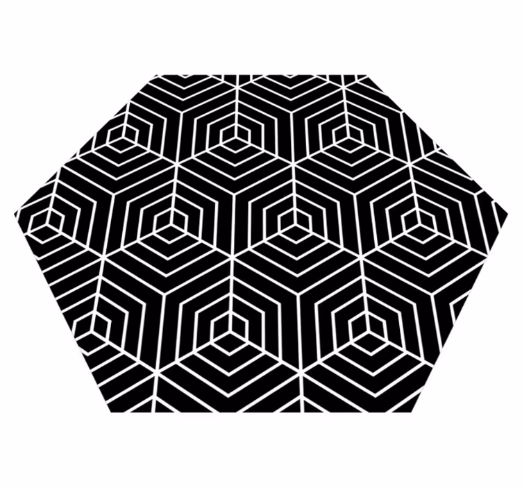 Tapis vinyles géométriques labyrinthe hexagonal - TenStickers