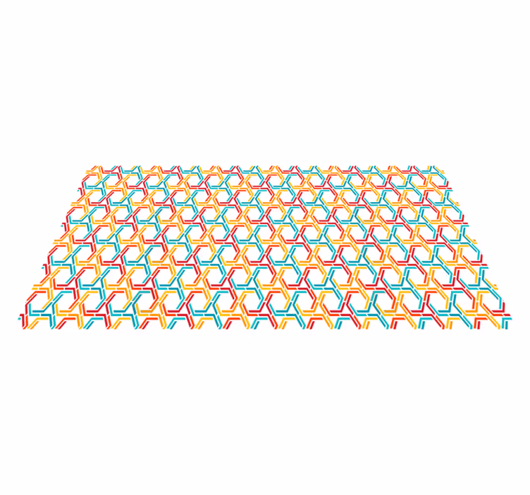 Tapis vinyles géométriques motif imbriqué - TenStickers