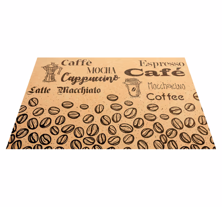 Tapis vinyle citation thème inspiré de la caféine - TenStickers