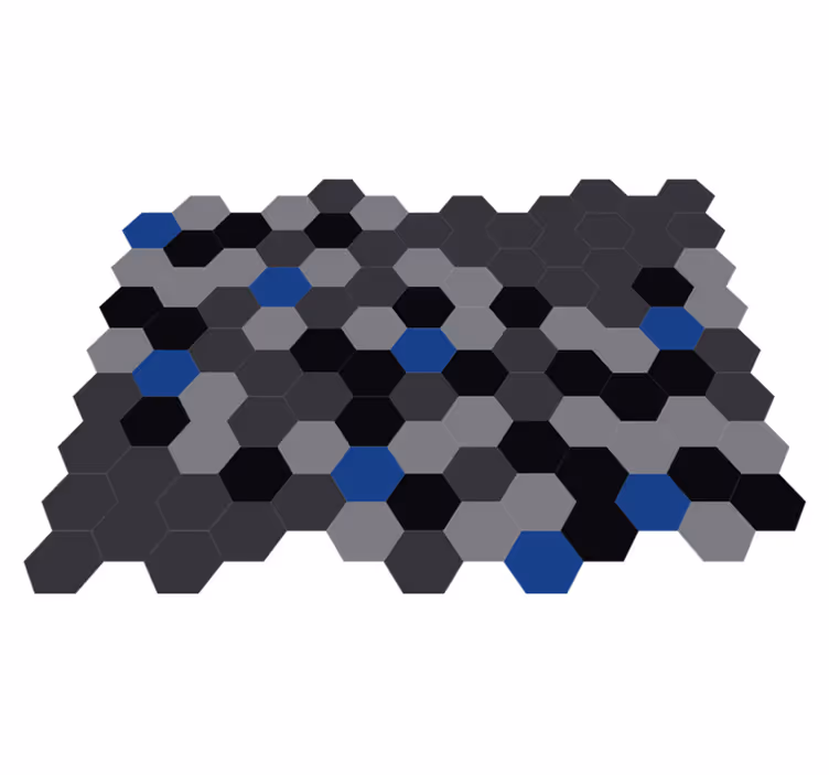 Tapis vinyles géométriques nuances hexagonales - TenStickers