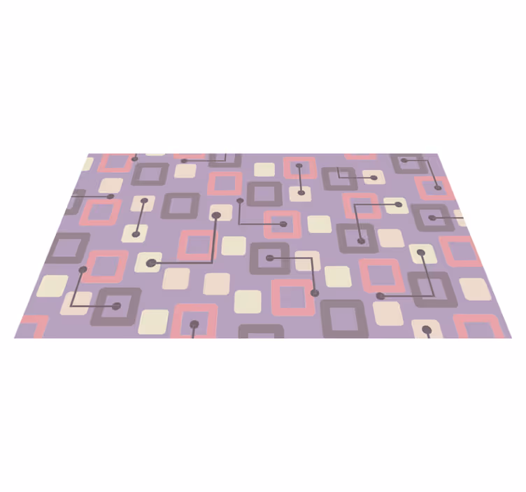 Tapis vinyle géométrique motif tons mauves - TenStickers
