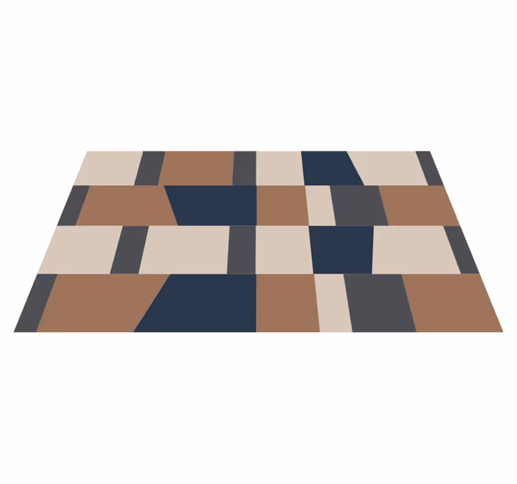 Tapis vinyle rayures motif géométrique - TenStickers