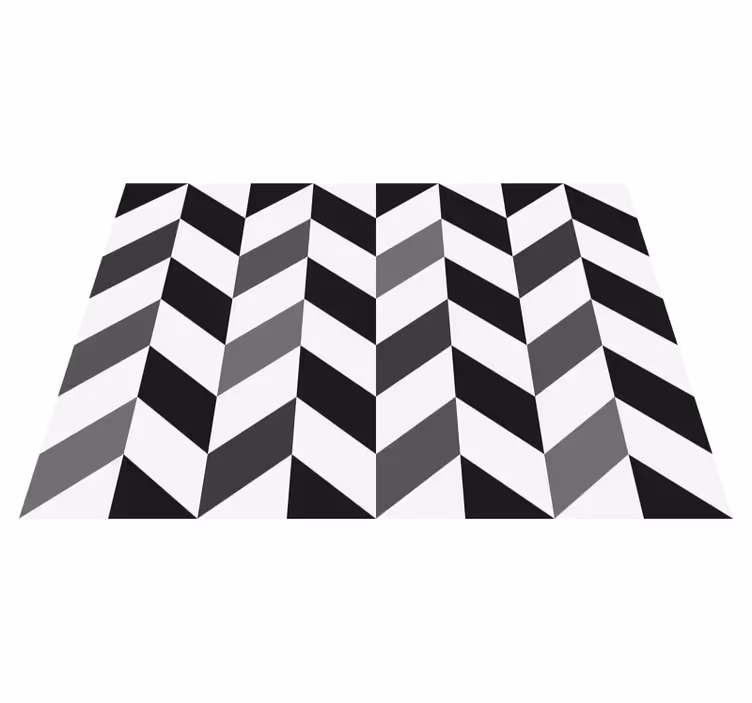 Tapis vinyles géométriques contraste de chevrons - TenStickers