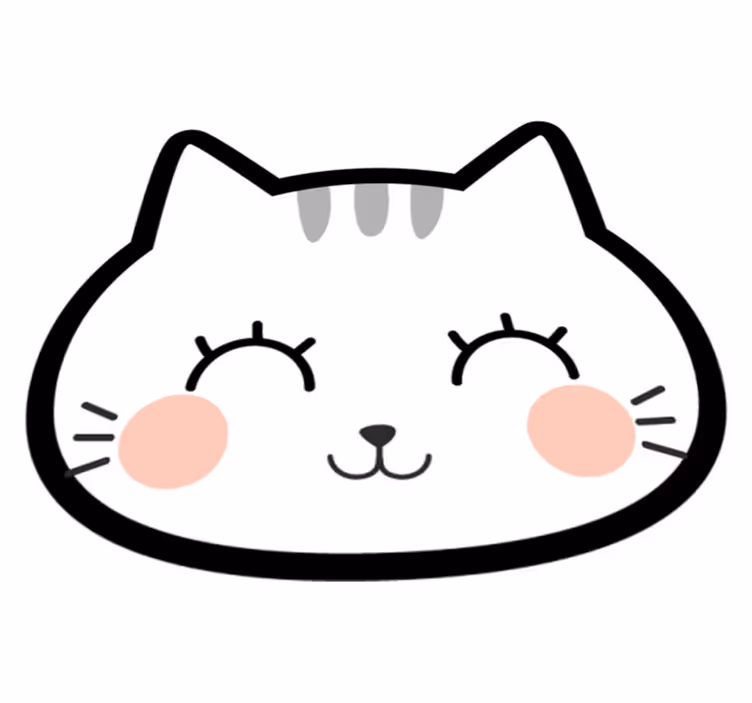 Tapis vinyle chambre bébé forme du visage de chat - TenStickers