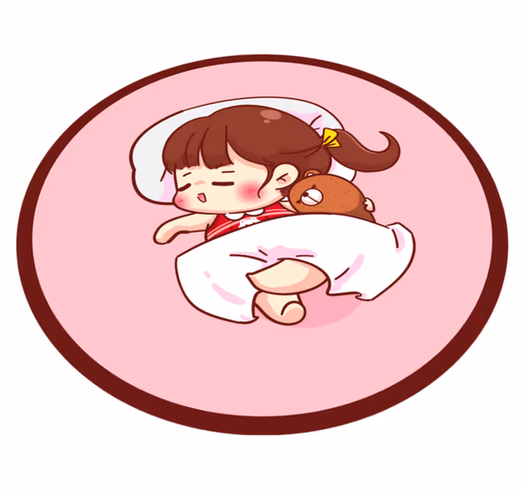 Tapis vinyle pour enfants illustration d'un enfant endormi - TenStickers