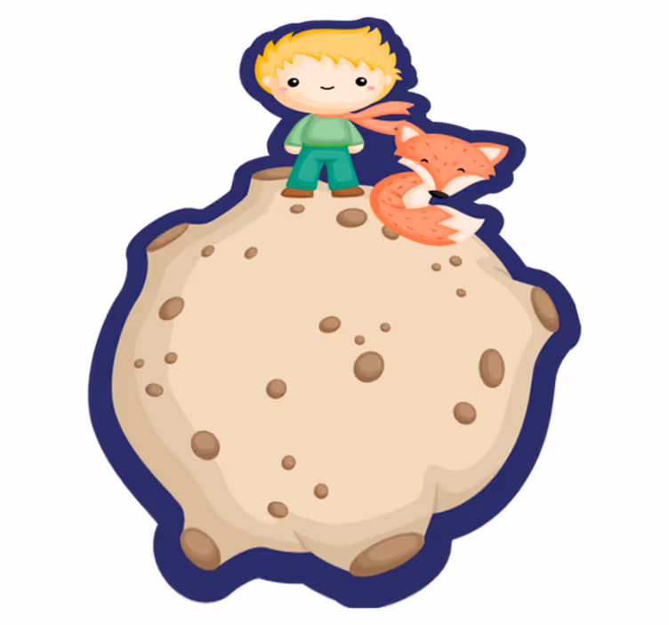 Tapis vinyle pour enfants explorateur de l'espace cartoon - TenStickers
