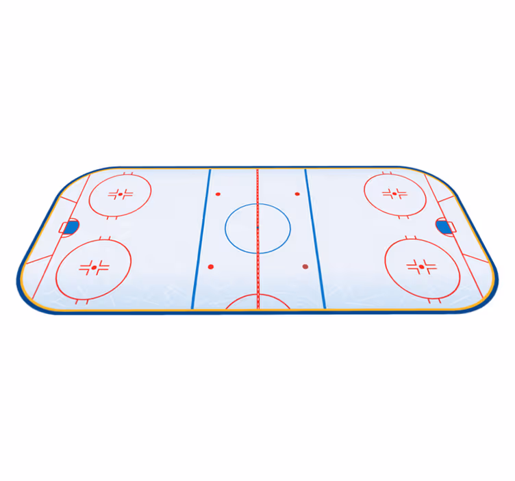 Tapis de jeu Terrain de hockey sur glace - TenStickers