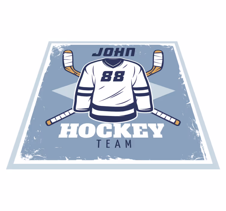 Tapis vinyle personnalisé emblème de hockey personnalisé - TenStickers