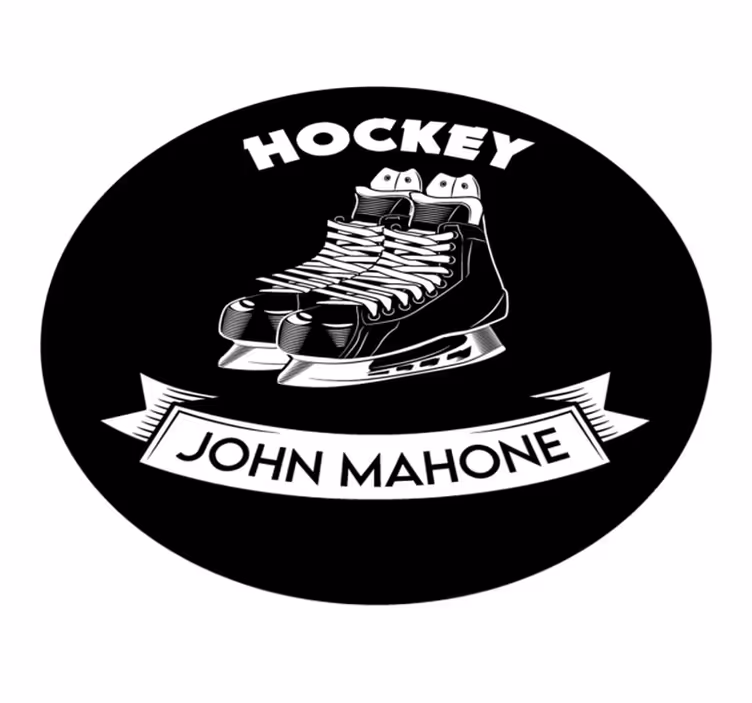 Tapis vinyle personnalisé décoration de hockey personnalisée - TenStickers