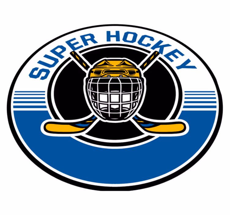 Tapis vinyle jeux emblème de hockey - TenStickers