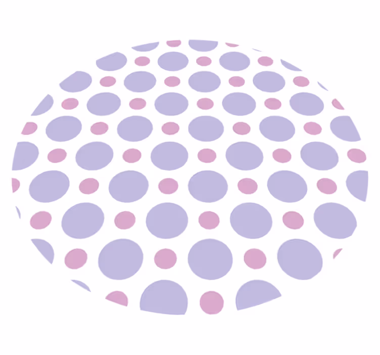 Tapis vinyle rayures motif de points circulaires - TenStickers