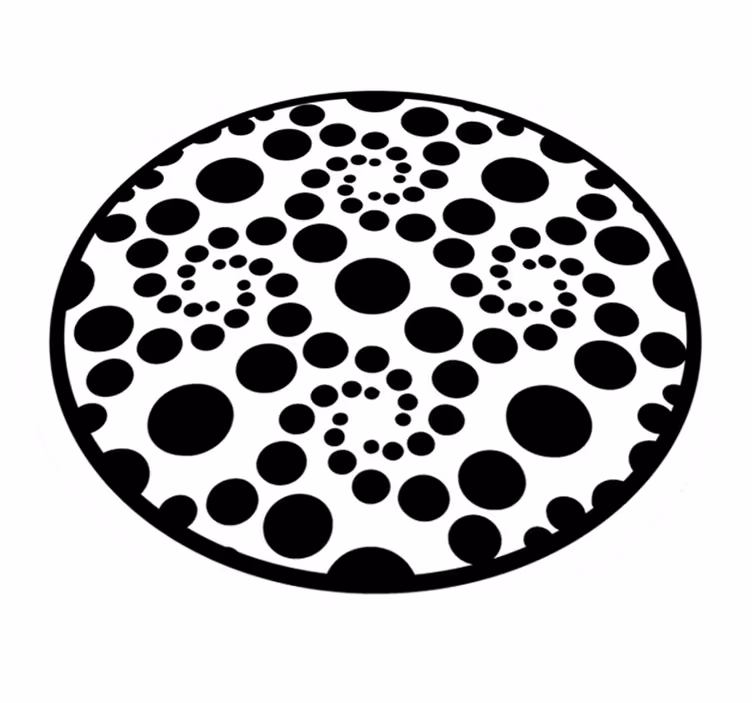 Tapis vinyles géométriques motif circulaire en pointillés - TenStickers