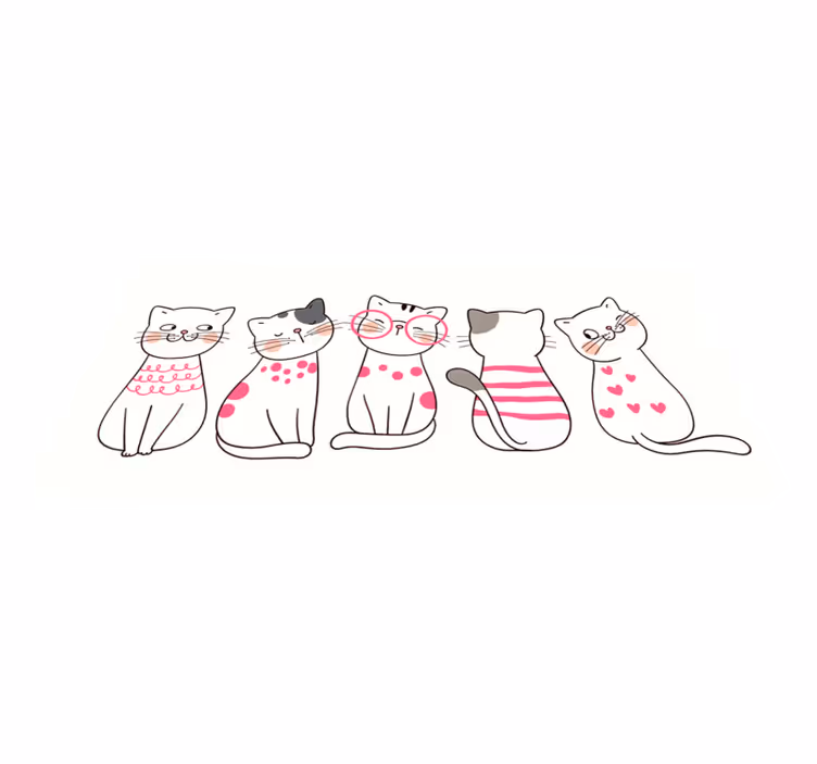 Tapis vinyle autres tapis illustrations de chat ludique - TenStickers