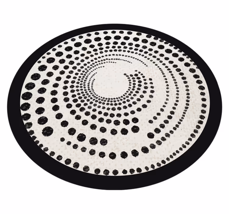 Tapis vinyles géométriques détail des cercles concentriques - TenStickers