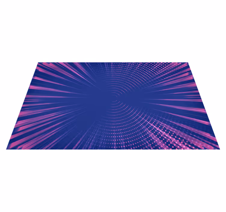 Tapis vinyles géométriques rayonnement optique - TenStickers