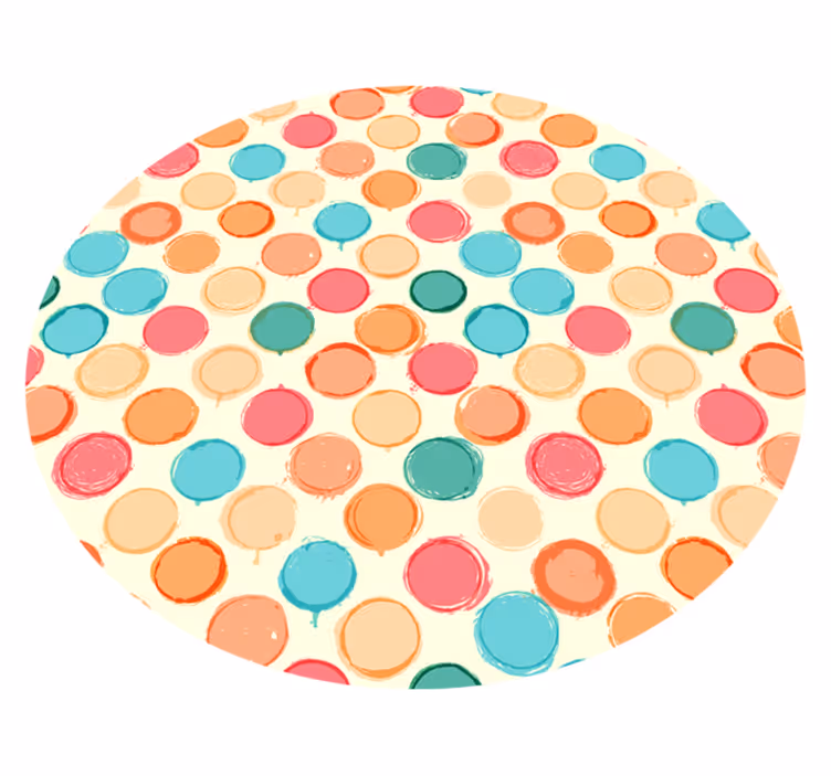 Tapis vinyles géométriques réseau circulaire - TenStickers