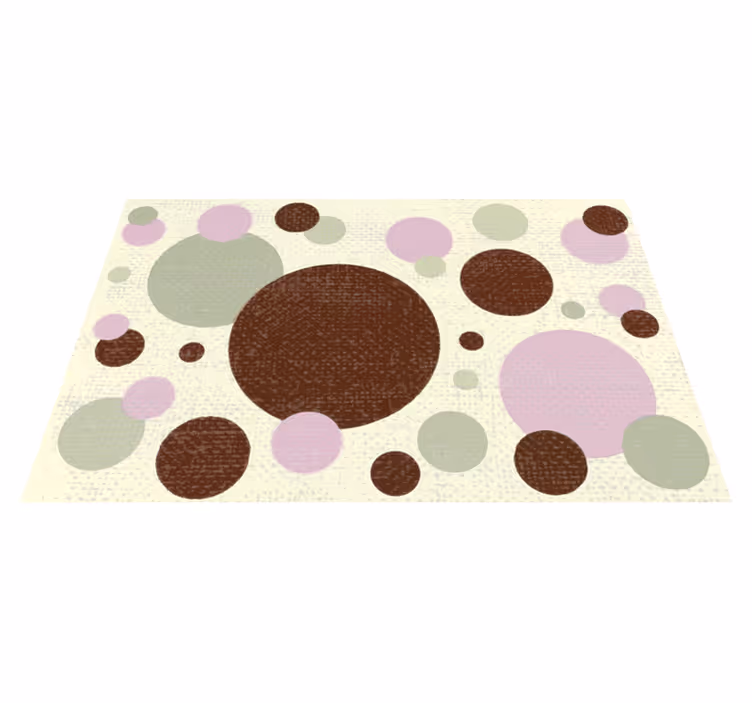 Tapis vinyles géométriques motif de points circulaires - TenStickers