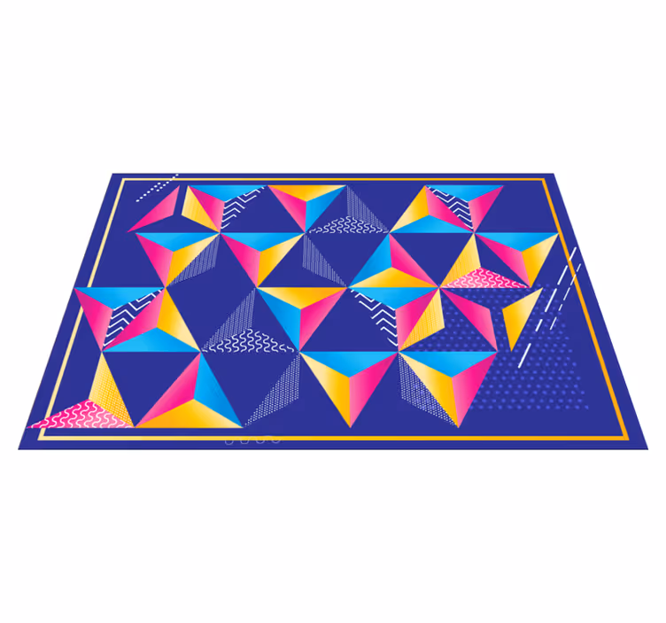 Tapis vinyles géométriques formes colorées et vibrantes - TenStickers