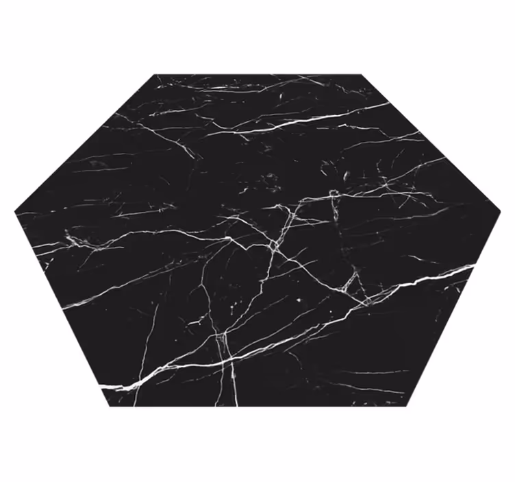 Tapis vinyle marbre hexagone en pierre marbrière - TenStickers