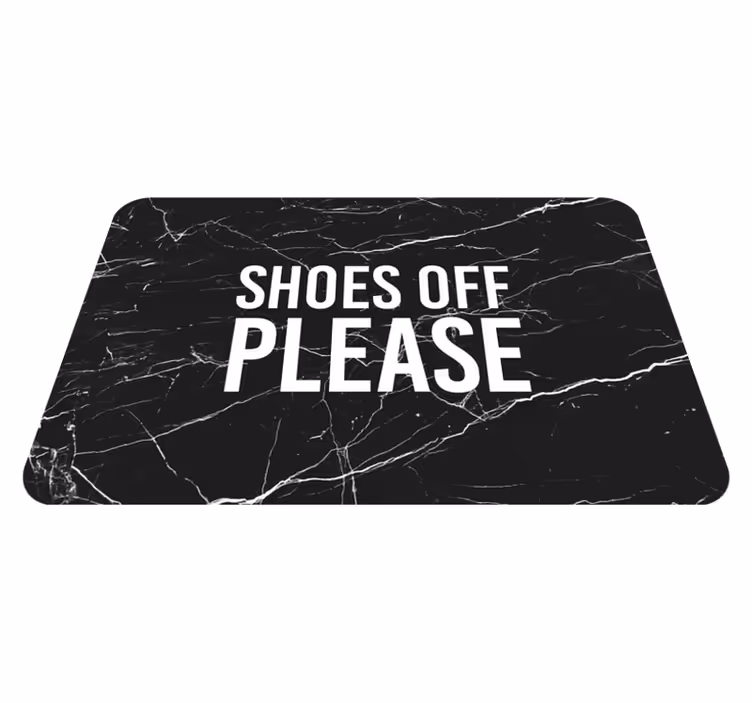 Tapis vinyle Chaussures hors vinylee en marbre - TenStickers