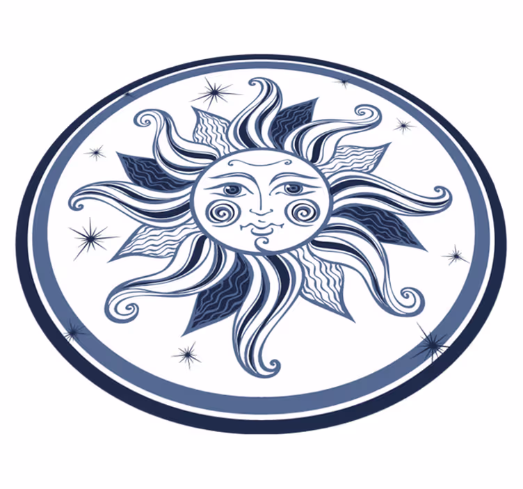 Tapis vinyle ado motif de soleil céleste - TenStickers