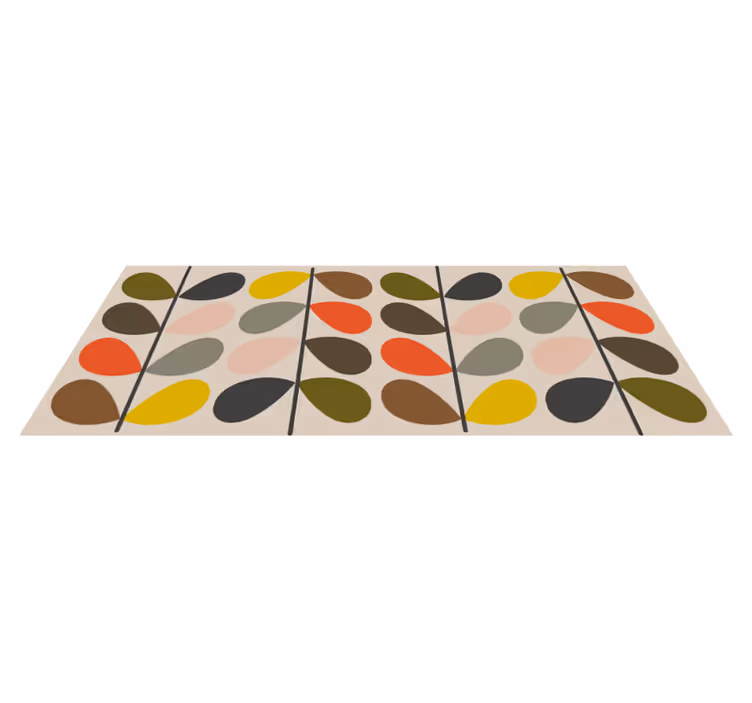 Tapis vinyle salon moderne modèle Orla Kiely - TenStickers