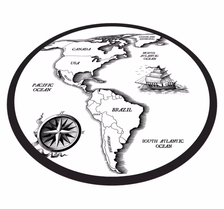 Tapis vinyle carte du monde élégance cartographique - TenStickers