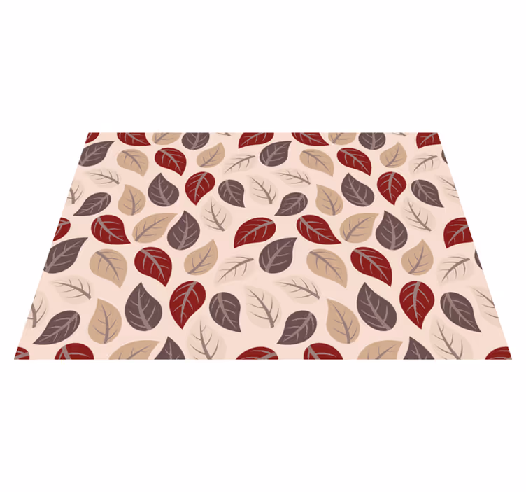 Tapis vinyle salon de feuilles d'automne - TenStickers